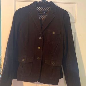Lands’ End brown corduroy blazer suit jacket. Size 12 EUC